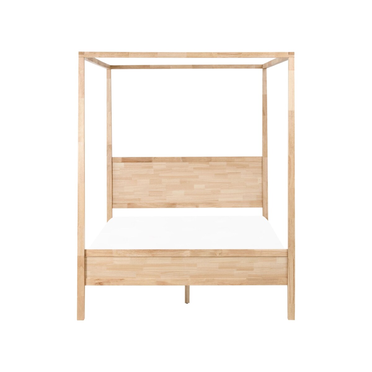 Łóżko z baldachimem Drewno HAUTERIVES 160 x 200 cm Jasnobrązowy