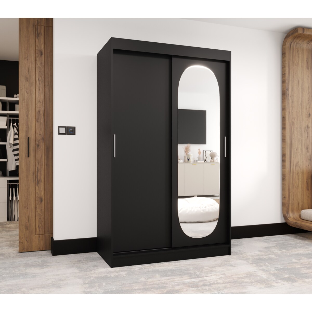 Szafa przesuwna ROYAL 120 czarny