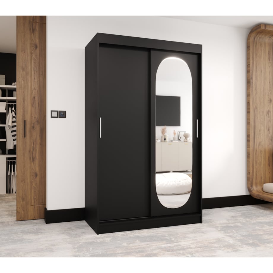 Szafa przesuwna ROYAL 120 czarny