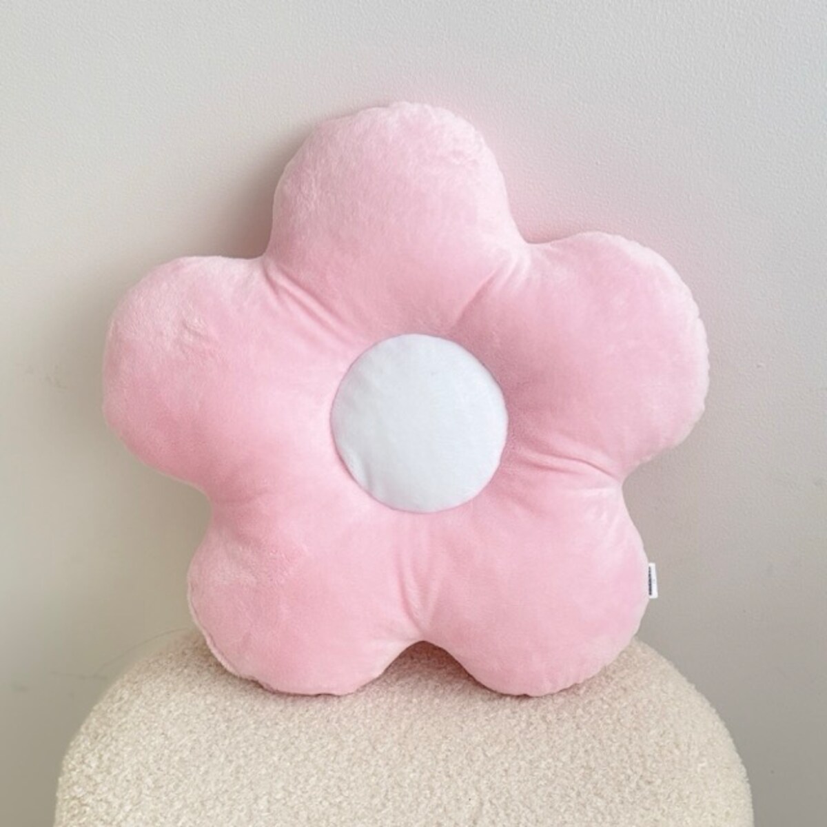 Poduszka kwiatek różowy minky