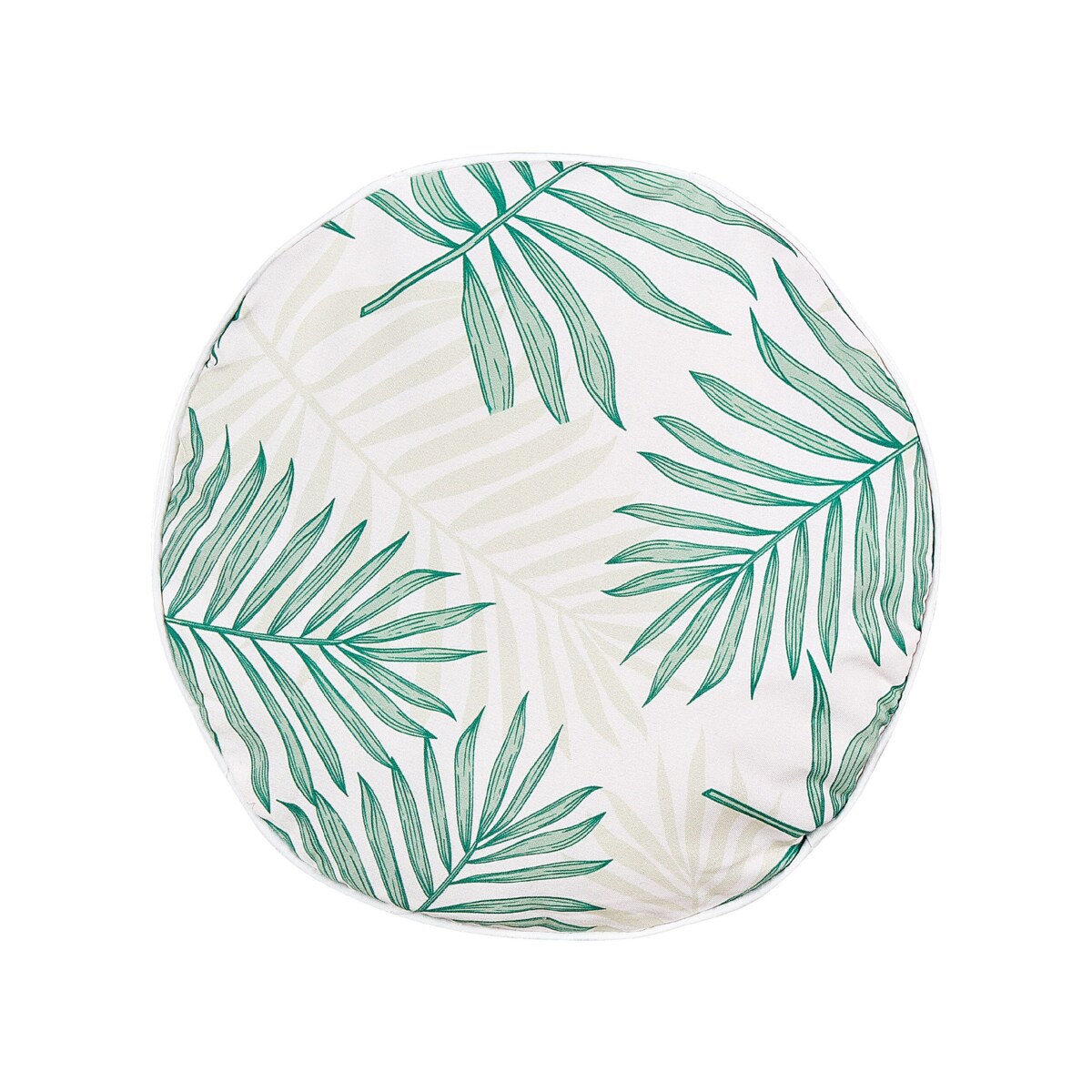 2 poduszki ogrodowe w liście 40 cm beżowy z zielonym POGGIO