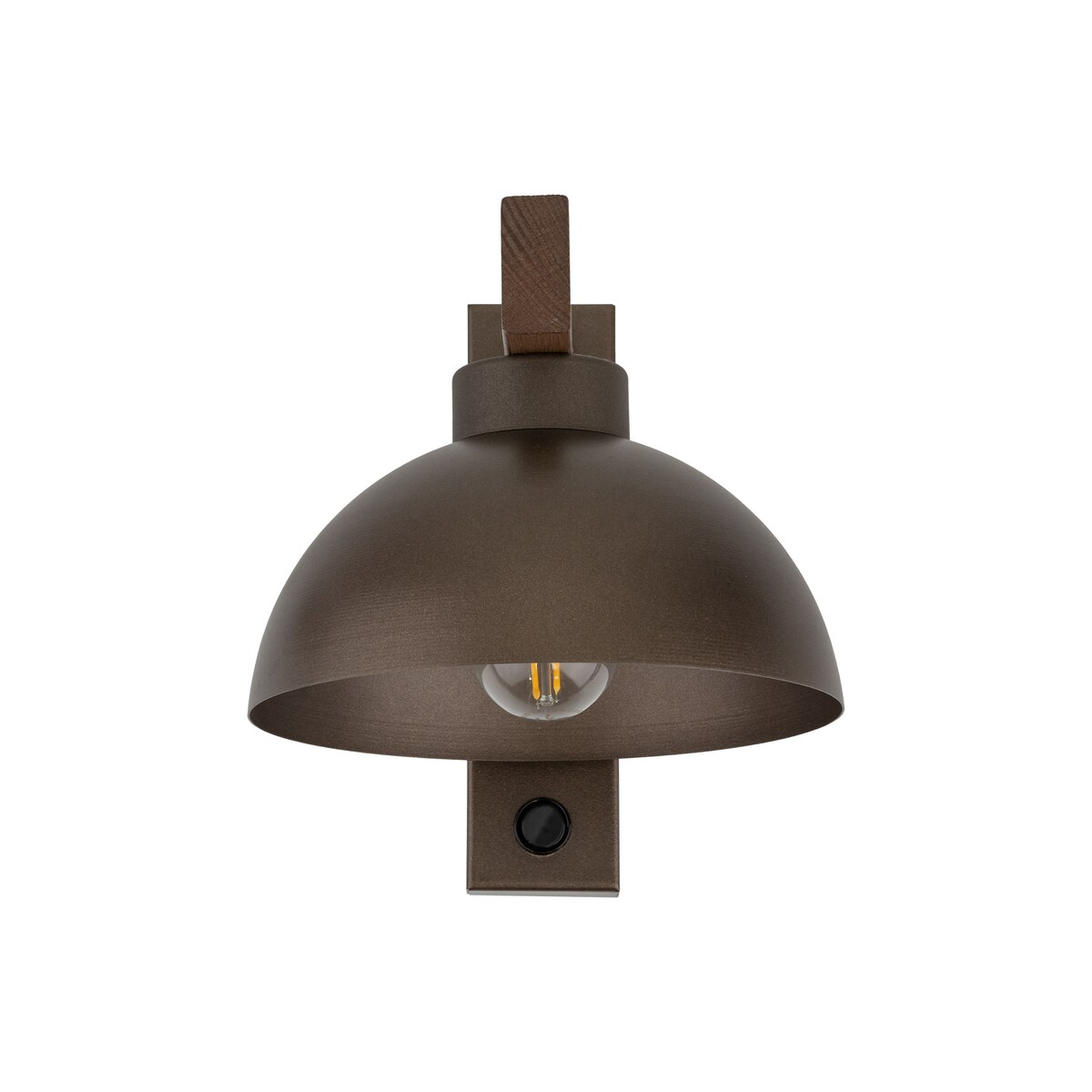 Kinkiet z włącznikiem TK Lighting OSLO BROWN 6279, E27, brązowy, industrialny, do sypialni i salonu