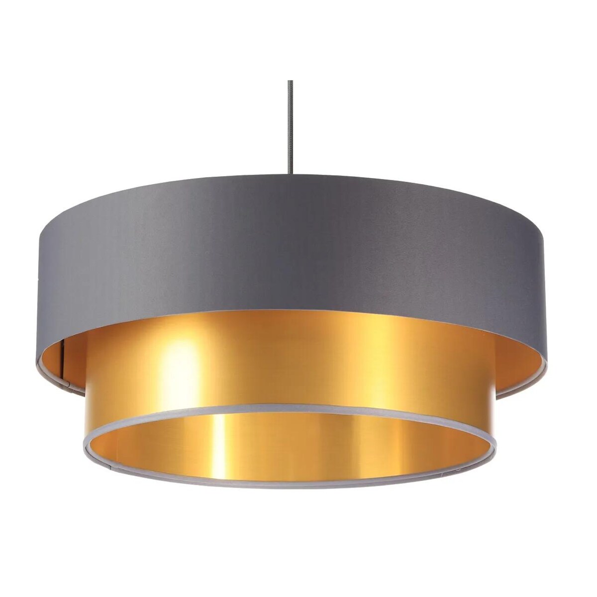 Lampa wisząca DOUBLE GRAY 50 szara/złota