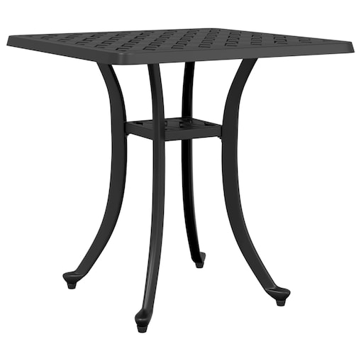 vidaXL Stolik ogrodowy, czarny, 53x53x53 cm, odlewane aluminium