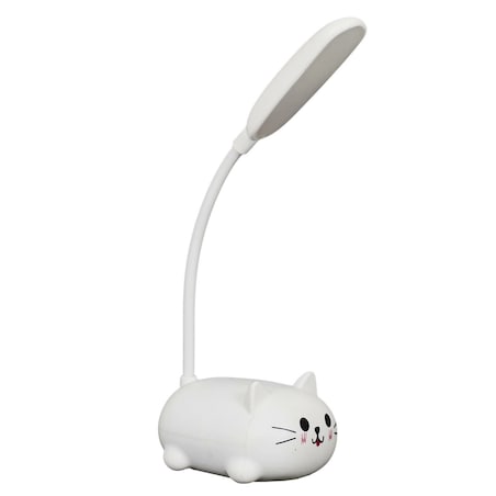 Lampka LED dla dzieci 21x8,5x11 cm KITTY biała