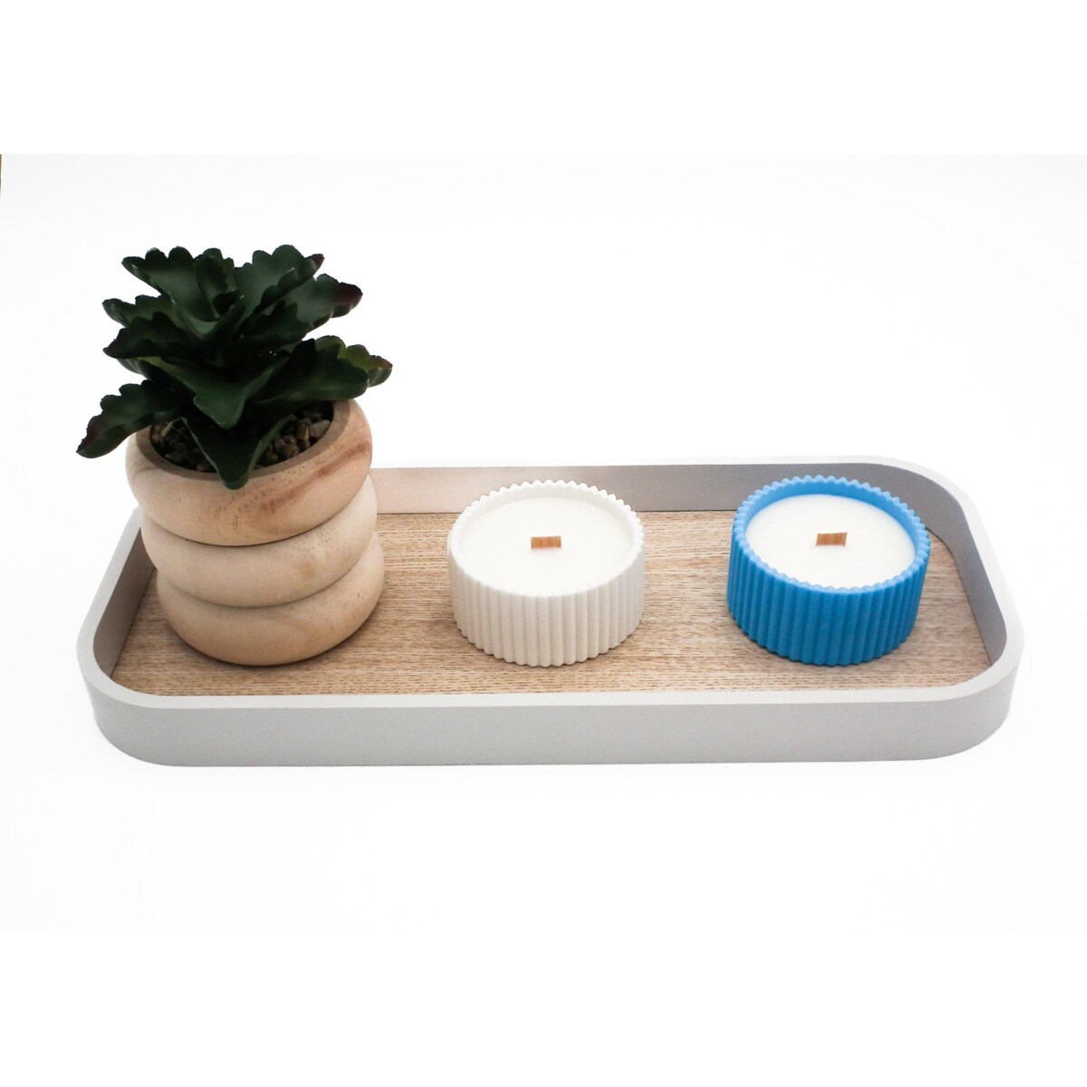 świeca sojowa dekoracyjna biała bezzapachowa 100g