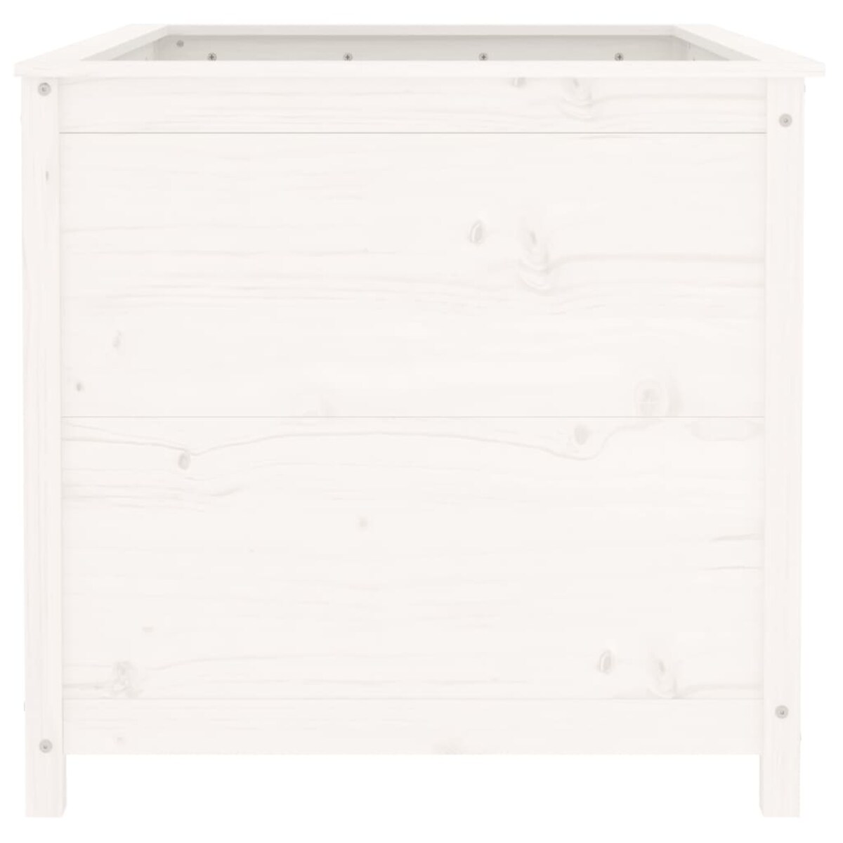 vidaXL Podwyższona donica ogrodowa, biała, 119,5x82,5x78 cm, sosna