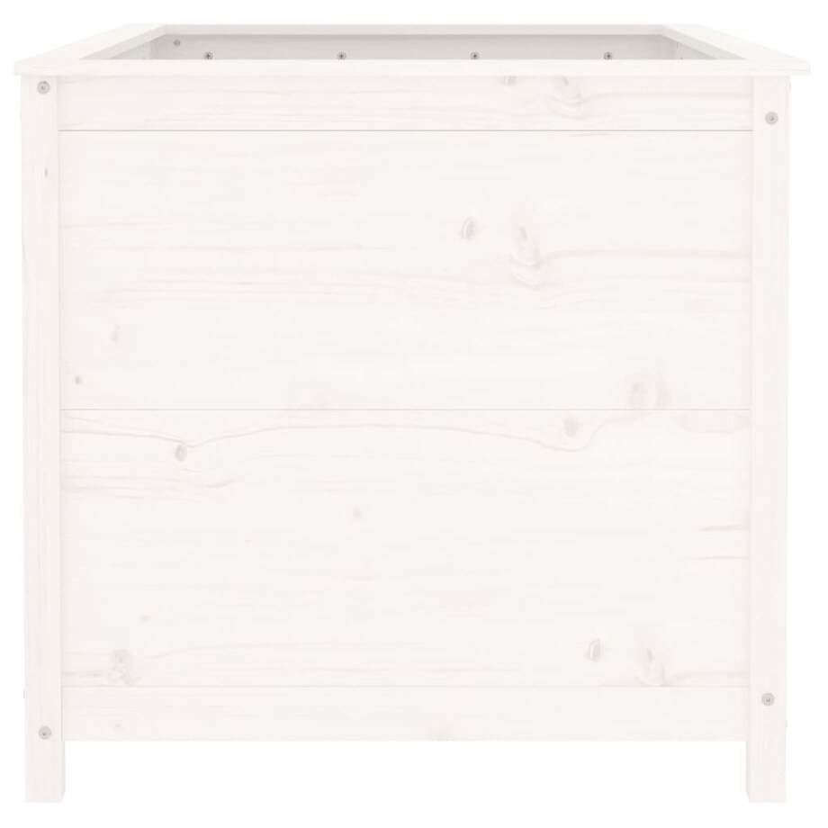 vidaXL Podwyższona donica ogrodowa, biała, 119,5x82,5x78 cm, sosna