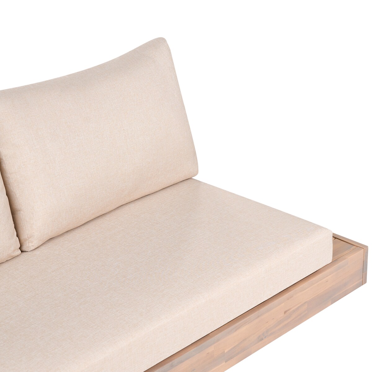 Sofa ogrodowa dla 3 osób MARETTIMO Certyfikowane drewno akacjowe Beżowy
