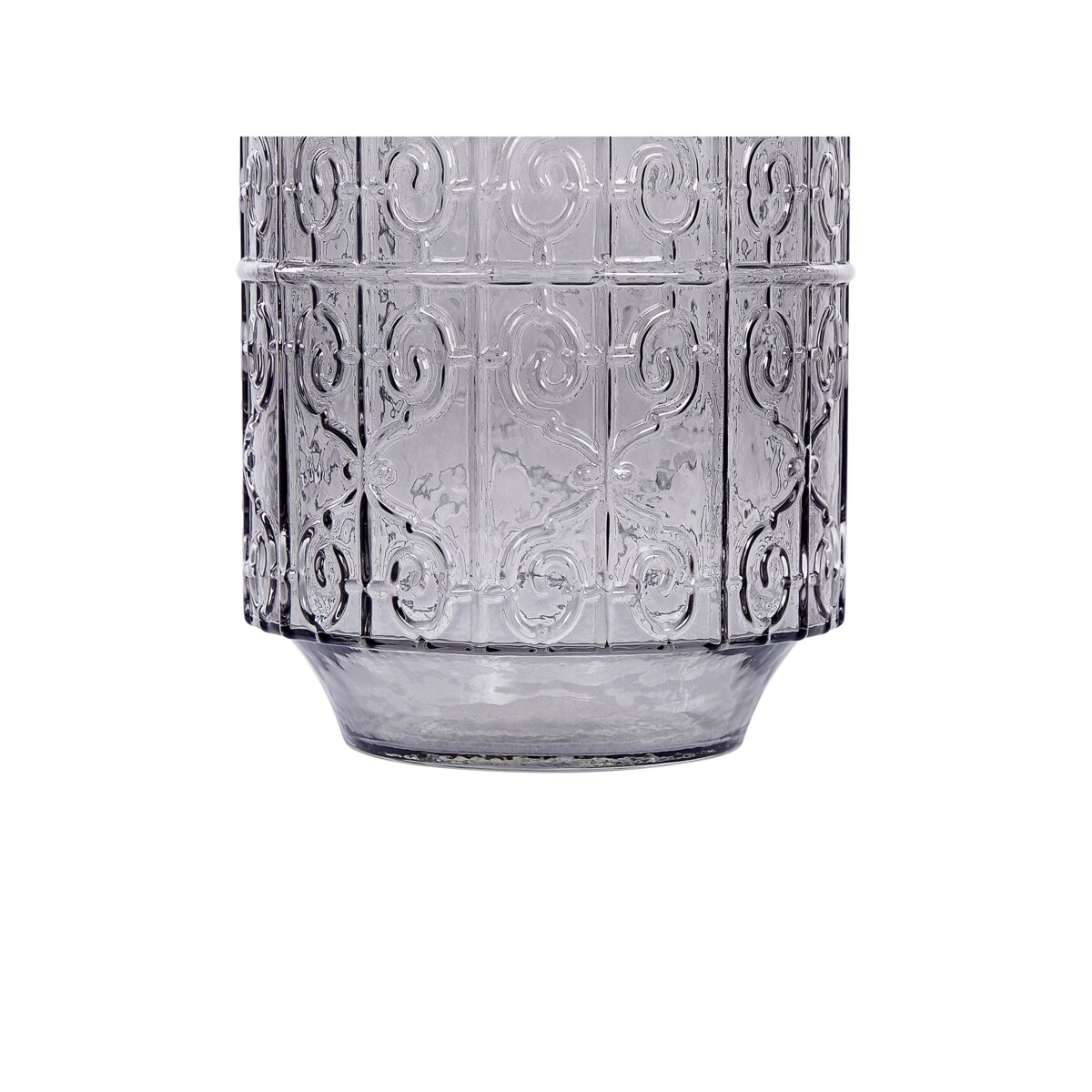 Wazon na kwiaty szklany 33 cm szary DIKELLA