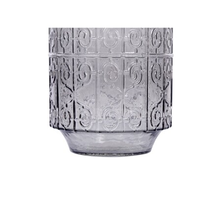 Wazon na kwiaty szklany 33 cm szary DIKELLA