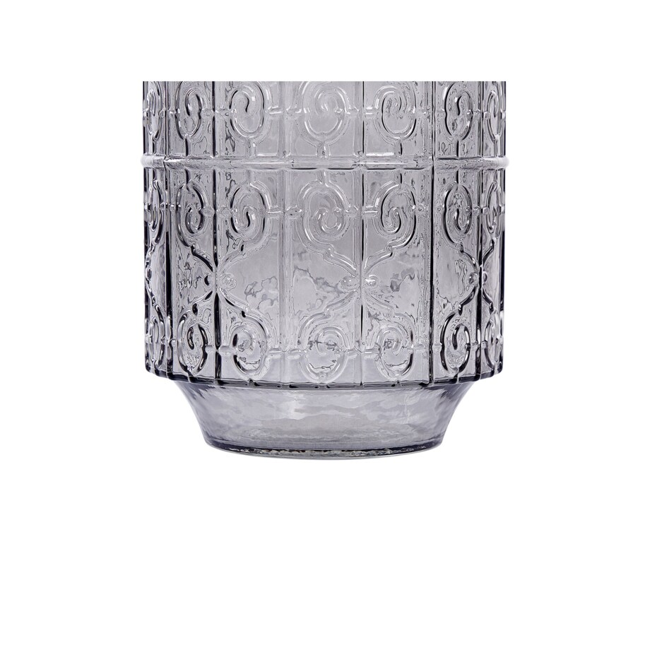 Wazon na kwiaty szklany 33 cm szary DIKELLA