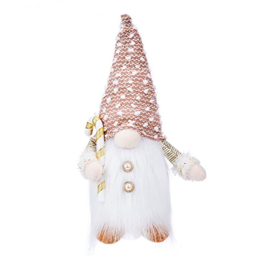 KRASNAL świąteczny świecący na baterie Z PLUSZU 30 cm Boże Narodzenie KSN01Z
