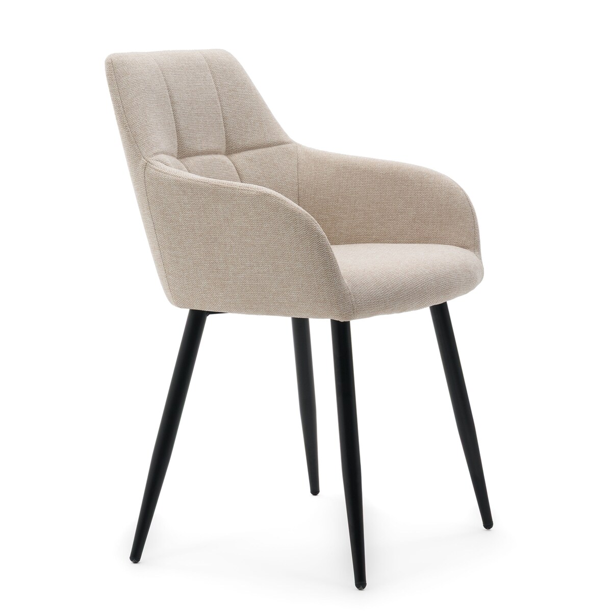 Krzesło tapicerowane nowoczesne NORDI beżowe do salonu biura