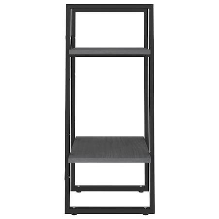 vidaXL Regał, 2 półki, szary, 40x30x70 cm, lite drewno sosnowe