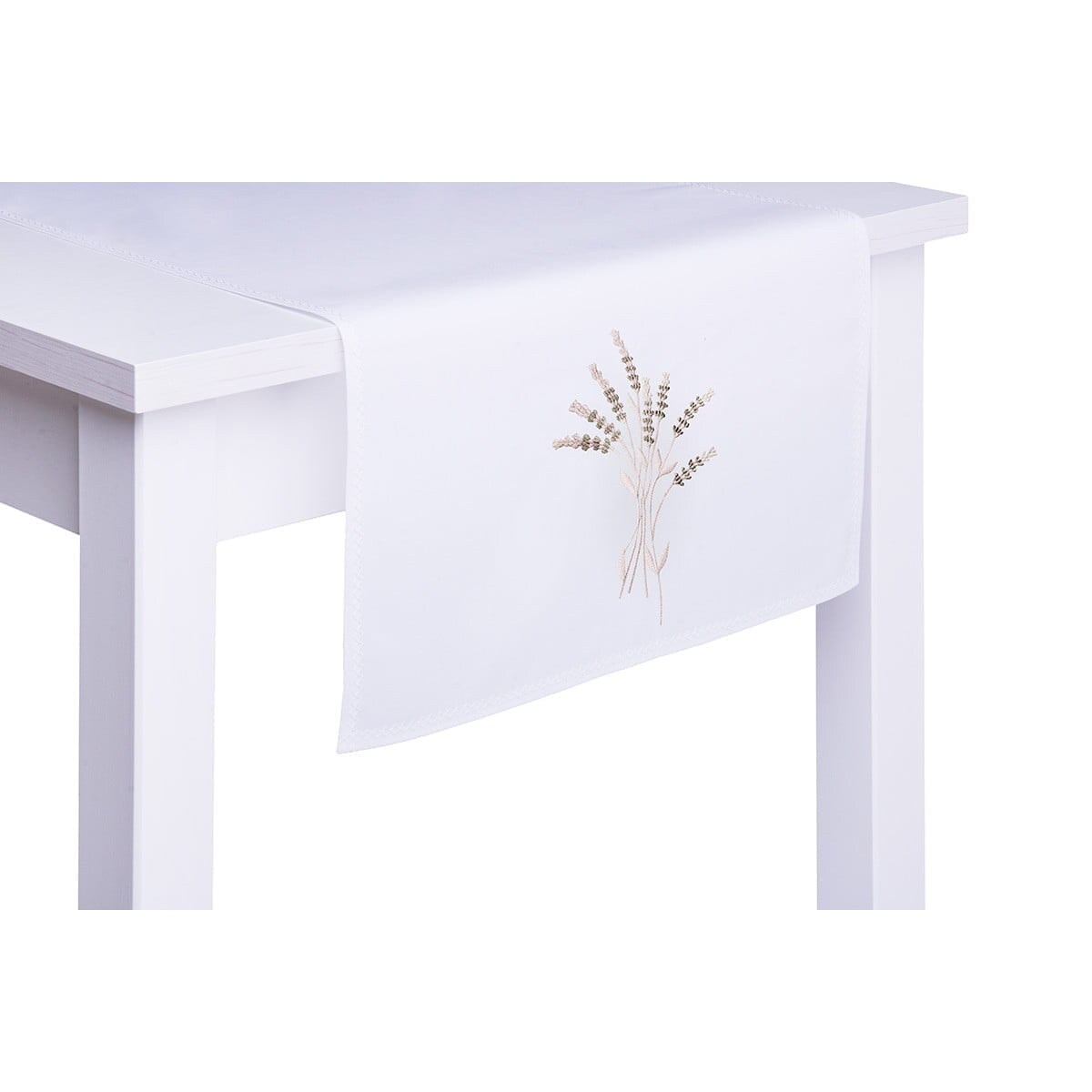 Konsimo CLIMAS Bieżnik plamoodporny, biały/kremowy