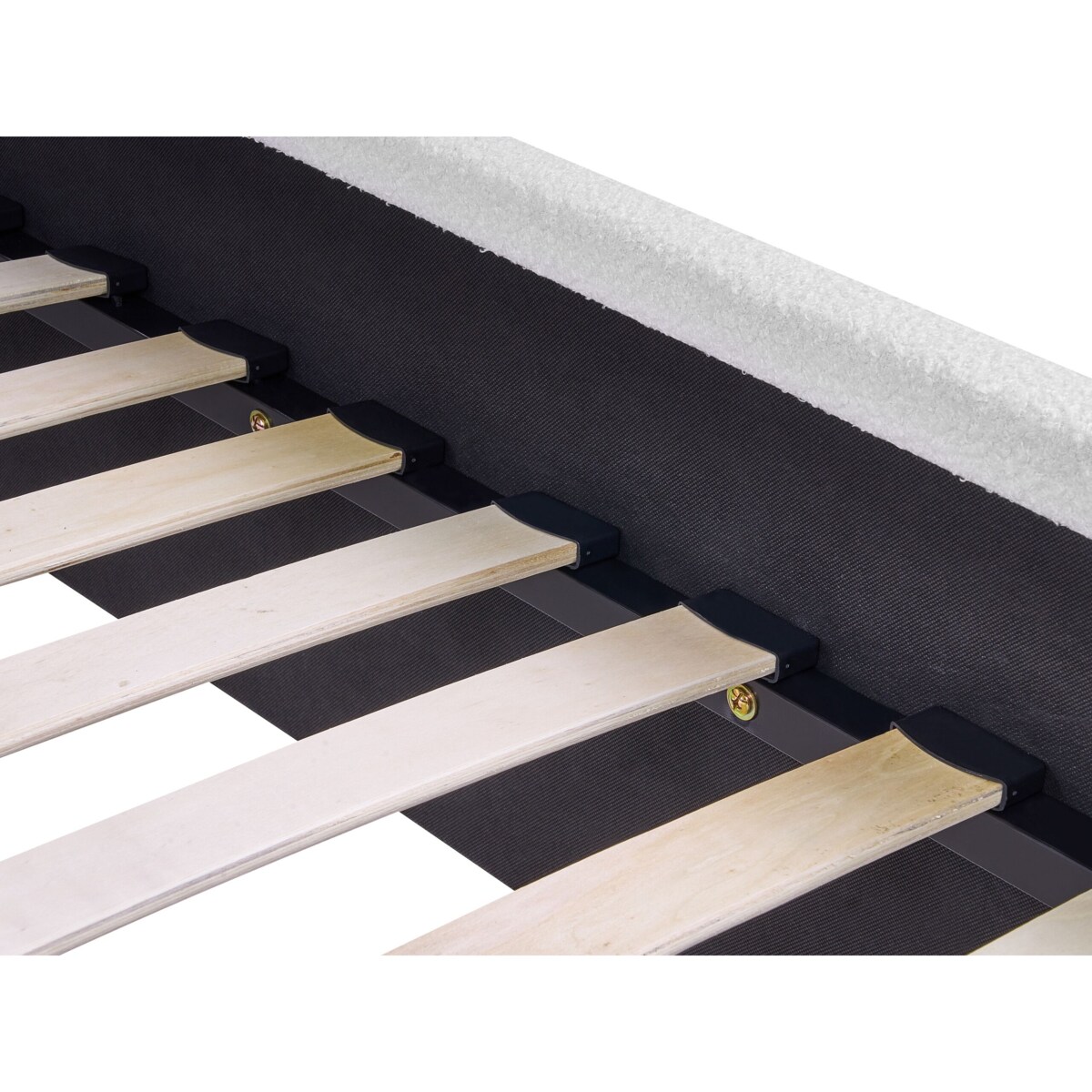 Łóżko boucle 180 x 200 cm złamana biel VALOGNES