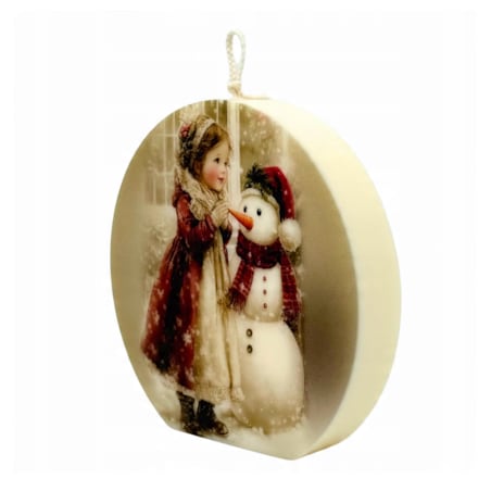 Prezent Święta Mikołajki Bałwan Świeca Boże Narodzenie Prezent pod Choinkę