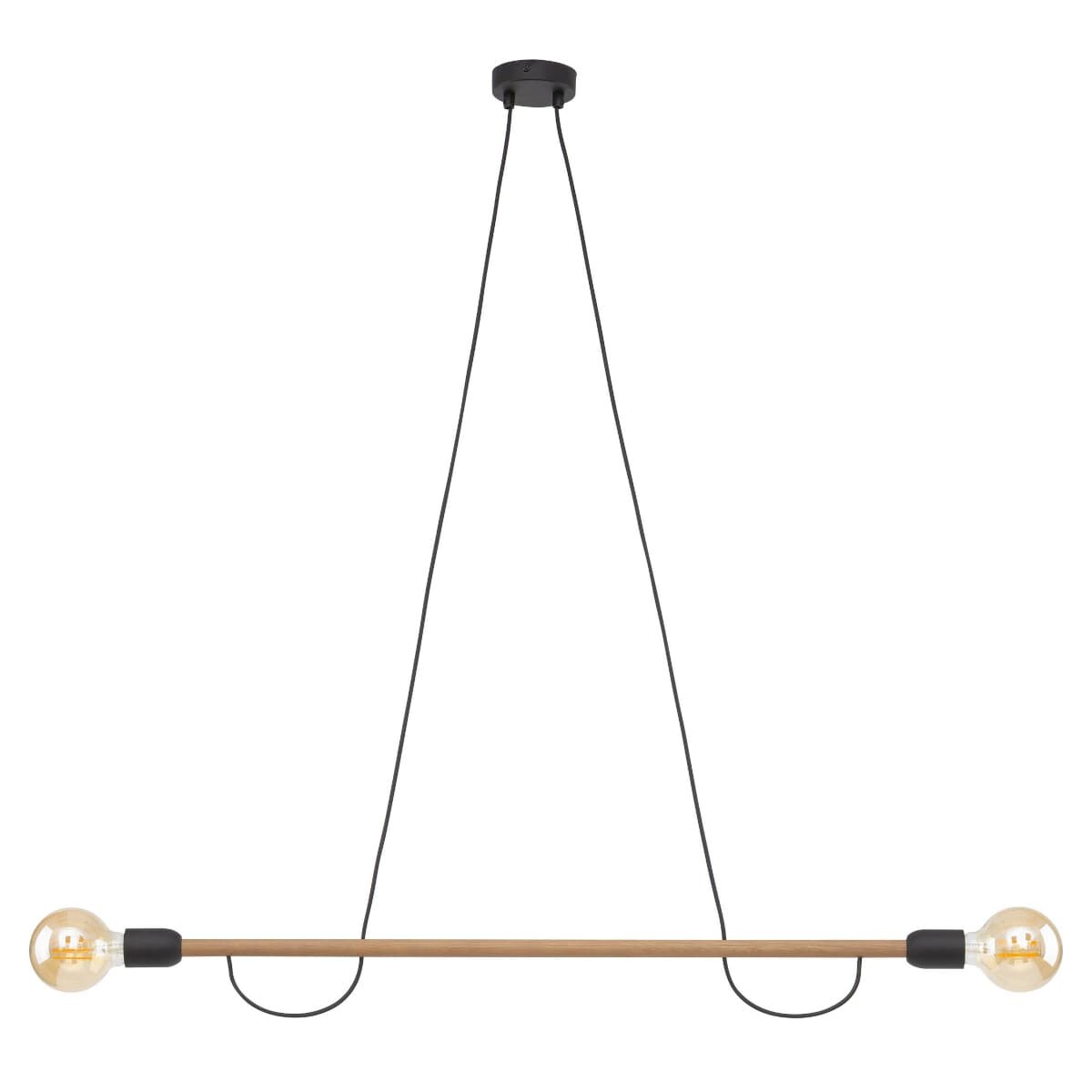 Podwójna lampa wisząca loft Helix 4948 TK Lighting drewniana czarna