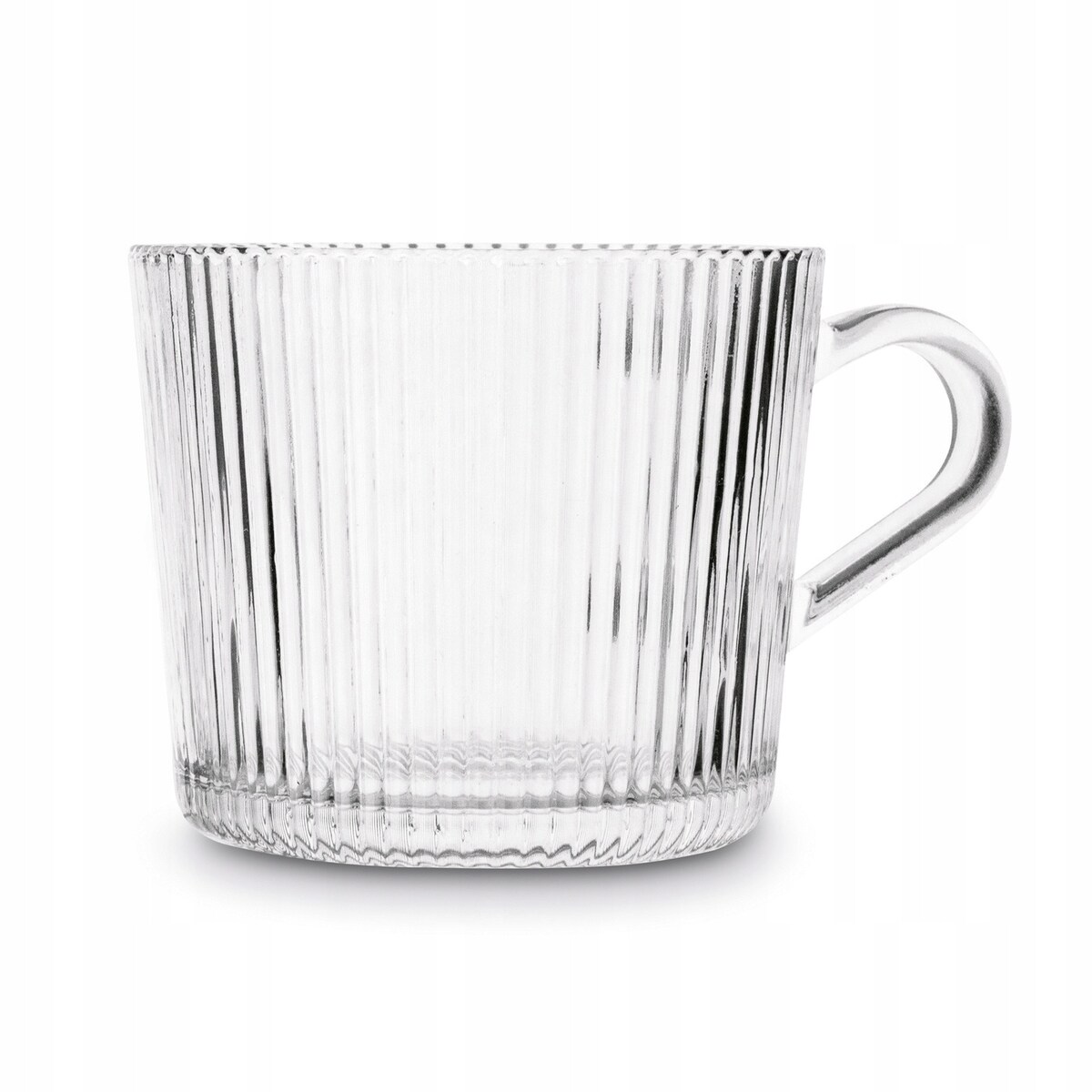 2x 400 ml KUBEK FILIŻANKA szklanka w paski na herbatę kawę latte desery