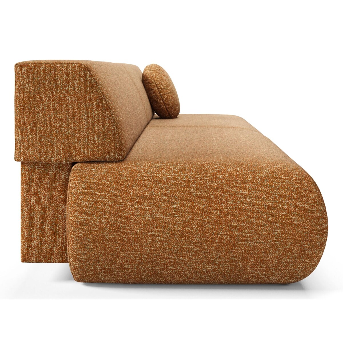 Kanapa PENTI bez boczków z funkcją spania obita tkaniną PUENTE pomarańczowa