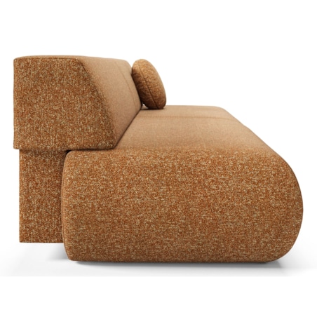 Kanapa PENTI bez boczków z funkcją spania obita tkaniną PUENTE pomarańczowa