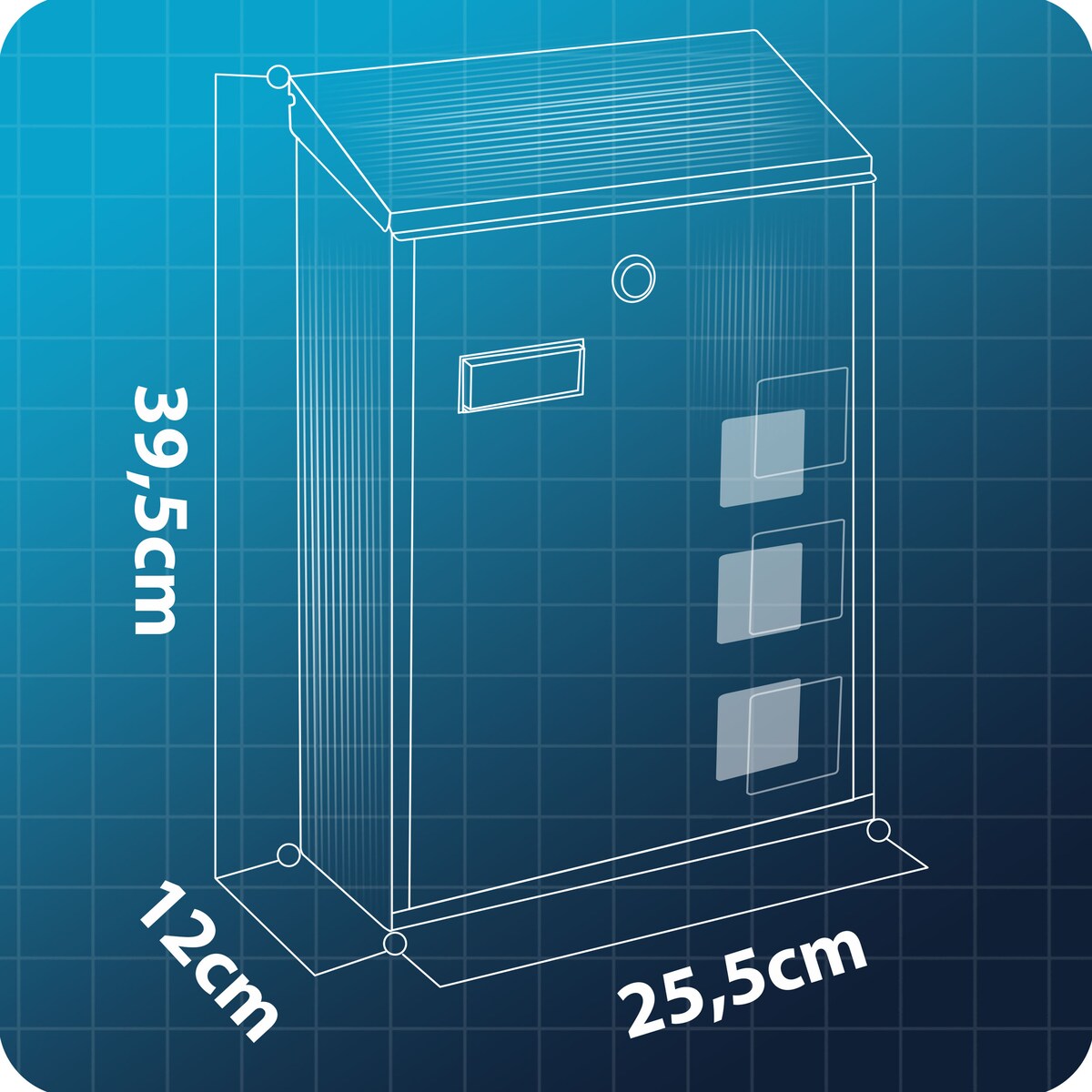 Skrzynka na listy Humberg pocztowa na bramę ogrodzenie czarna stalowa