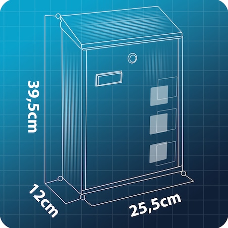 Skrzynka na listy Humberg pocztowa na bramę ogrodzenie czarna stalowa