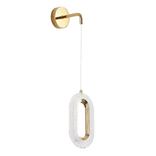 Kinkiet G172-W Led Złoty, Metal, Tworzywo Sztuczne