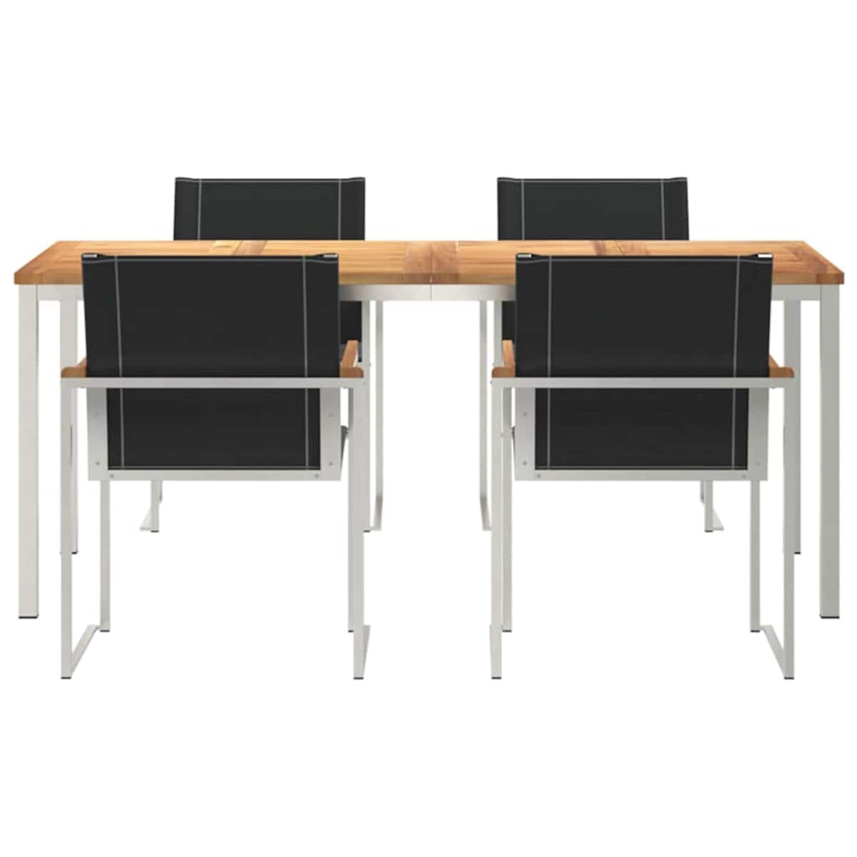 vidaXL Zestawdojedzeniawogrodzie 5 pcs DrewnoTekowe