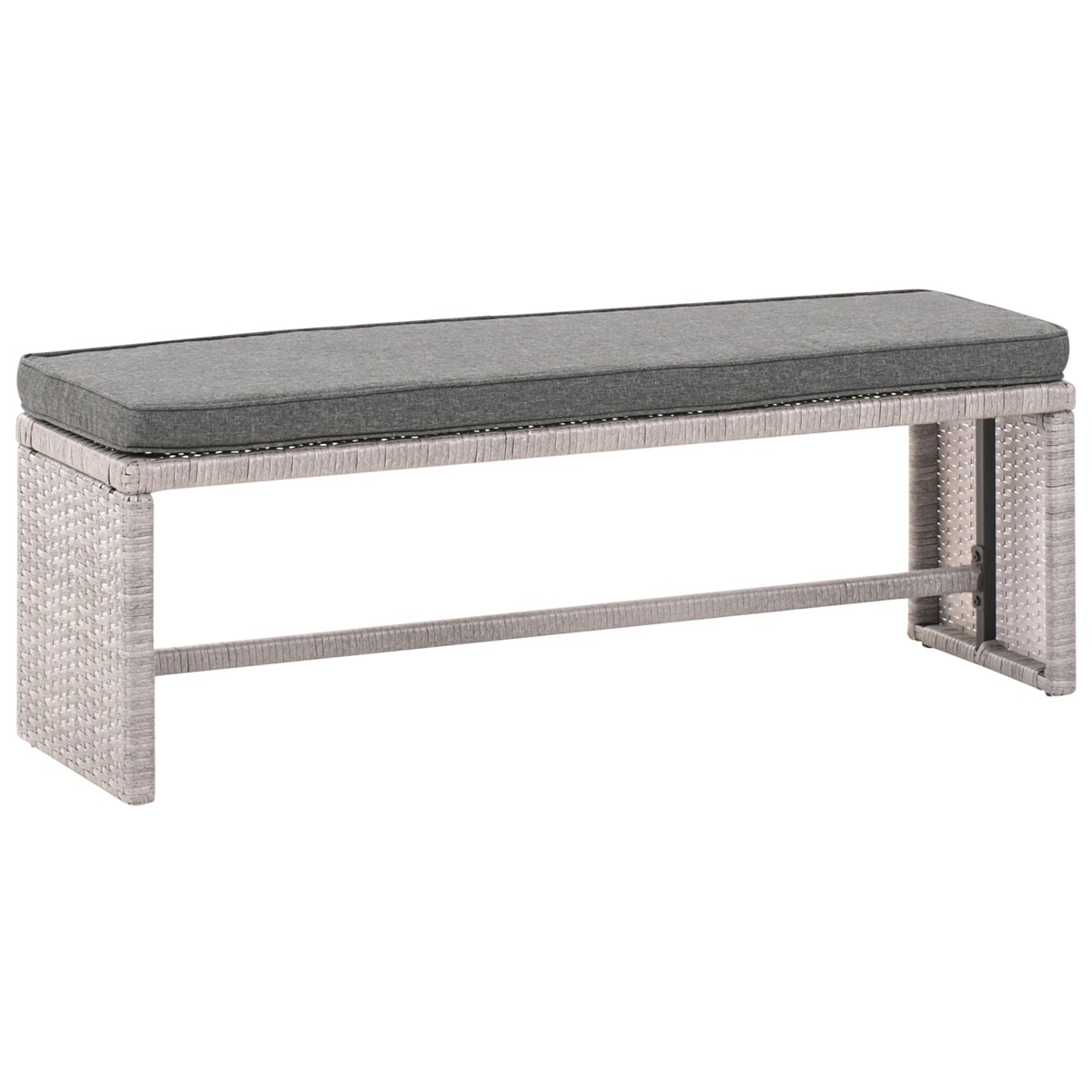 Sofa narożna ogrodowa z technorattanu 8 osobowa szara VITERBO