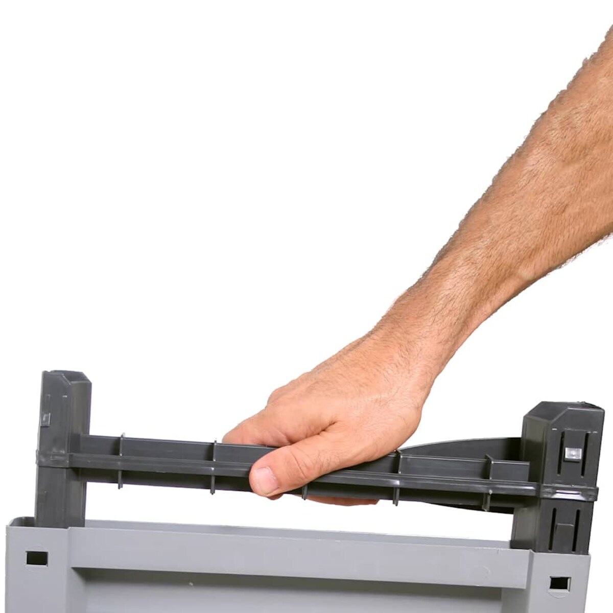 vidaXL Szafka plastikowa, 68x39x92 cm, motyw rattanu