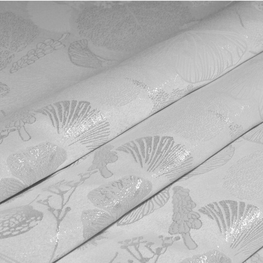 Obrus plamoodporny Srebrny Miłorząb - 120x120 cm - srebrny