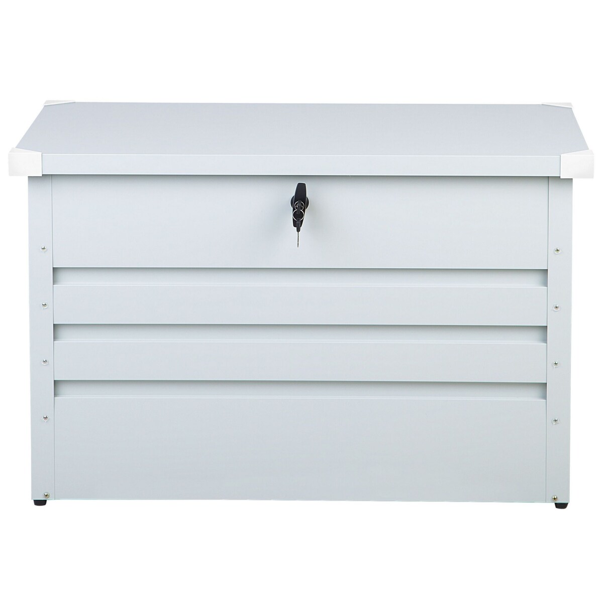 Skrzynia ogrodowa metalowa 300 l jasnoszara CEBROSA