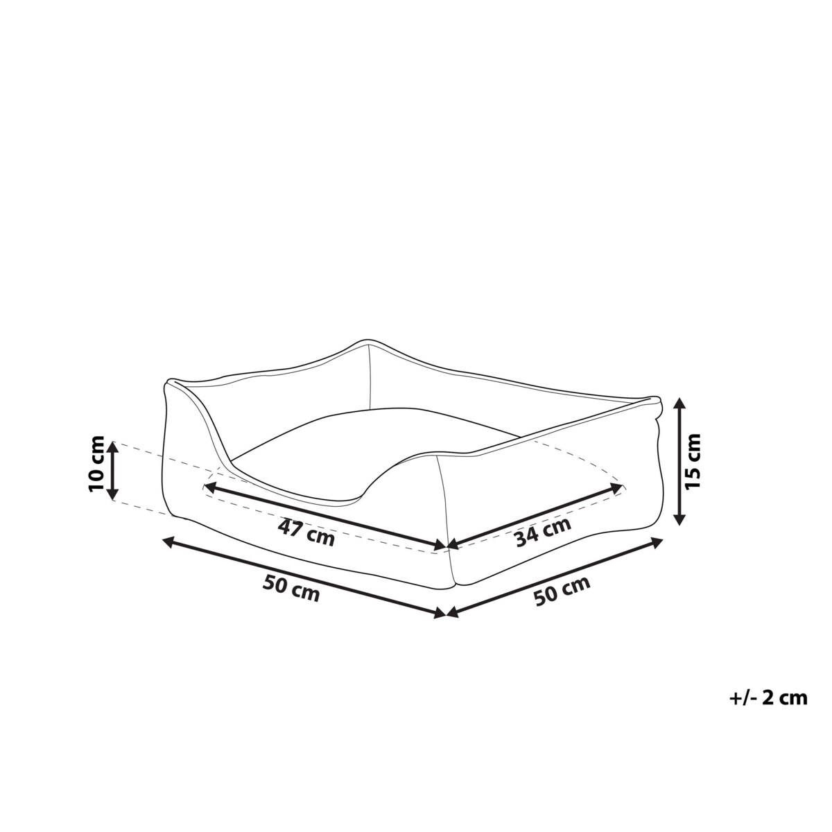 Legowisko dla psa 60 x 60 cm brązowe HOZAT