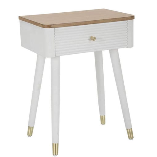 Szafka nocna z szufladą i drewnianym blatem