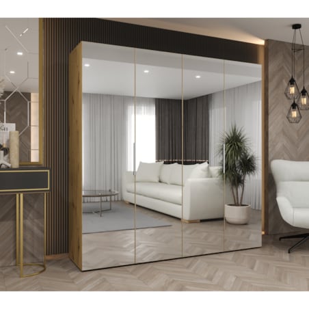 Szafa uchylna otwierana MARBELLA 3 200 wys. 202 cm Artisan + u. Czarny