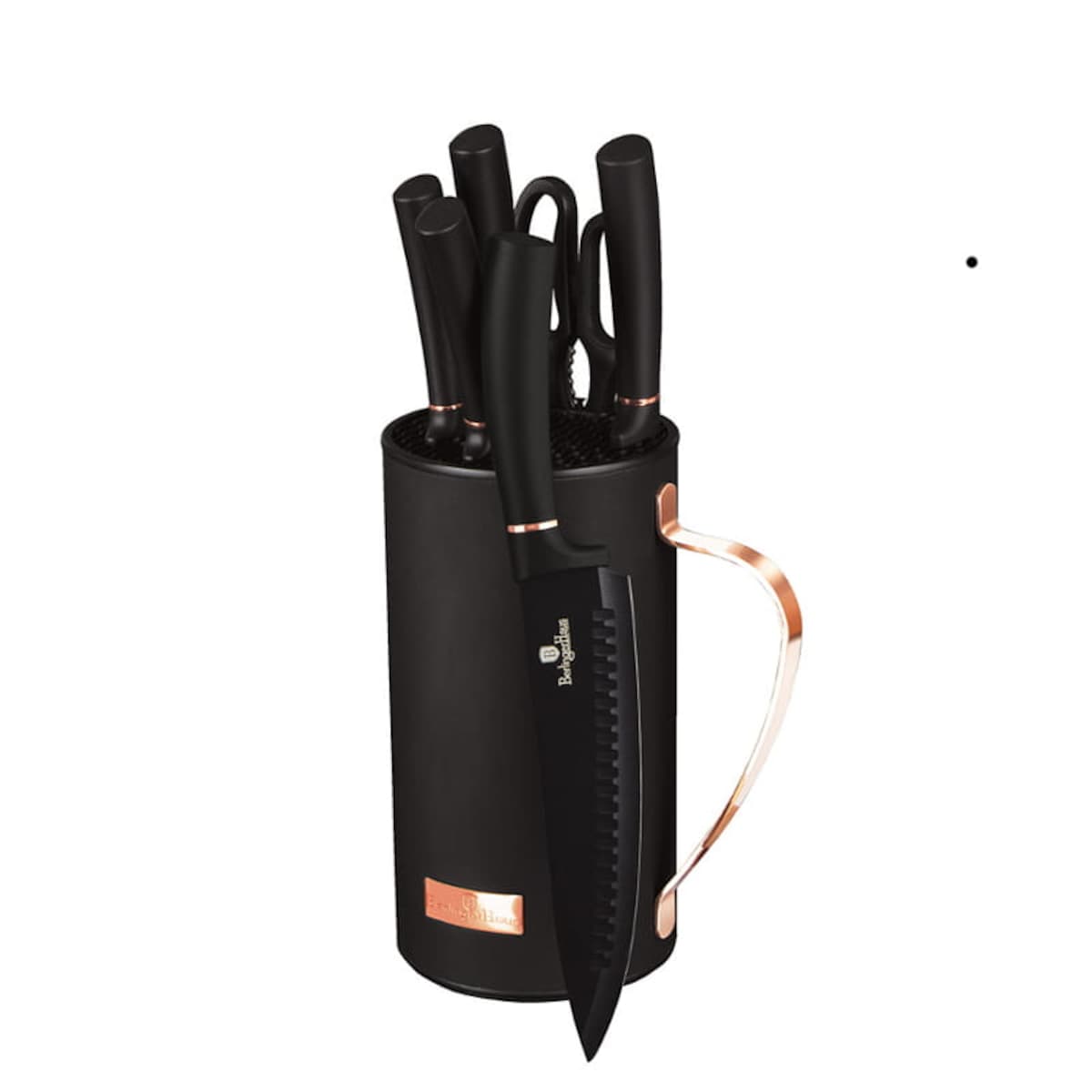 Zestaw noży w bloku 7 elementów Black Rose Berlinger Haus BH-2481 Czarny