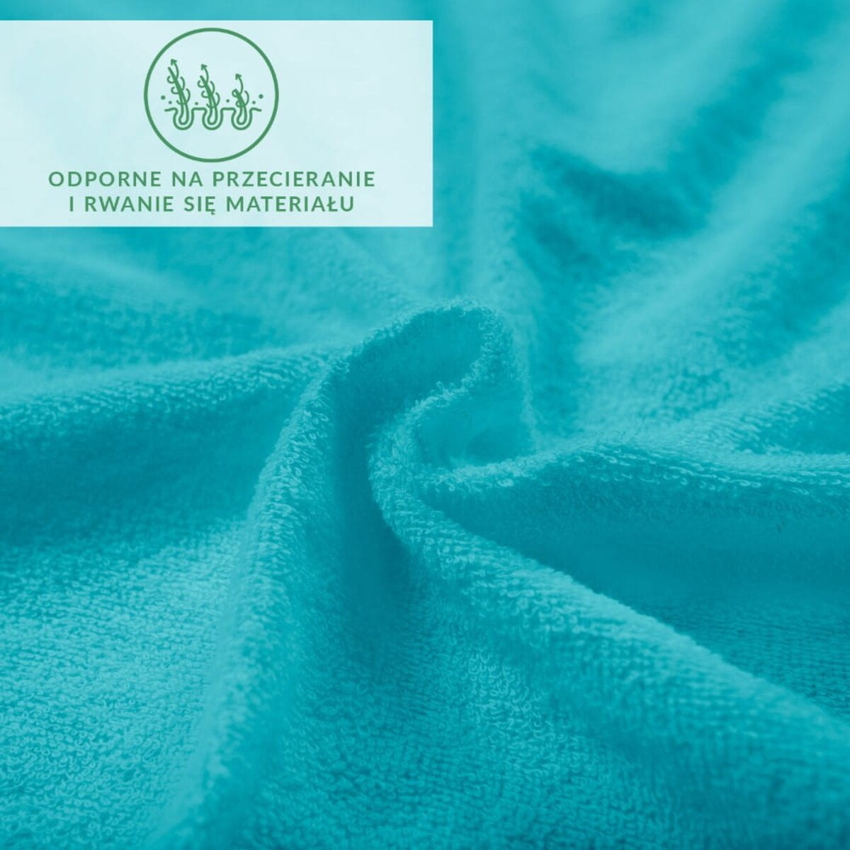 Prześcieradło frotte z gumką 200x220 kolor turkus