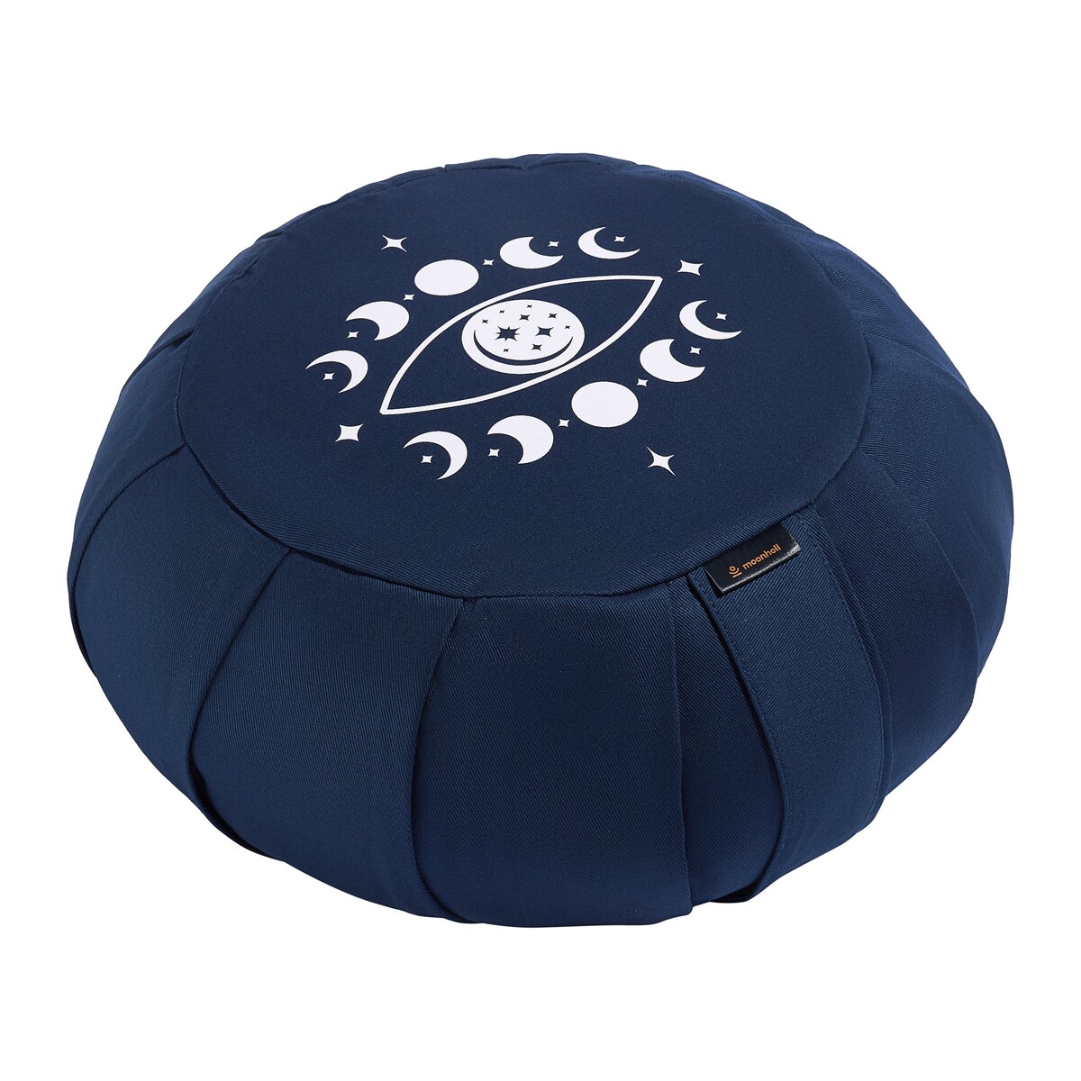 Poduszka do medytacji zafu NOT NOW, I'M MEDITATING - Moon Phases blue