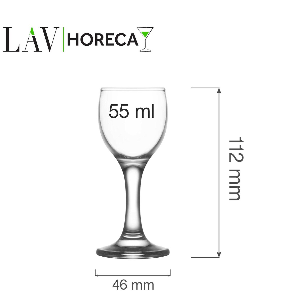 Kieliszek do wódki i likieru Sofia, 55ml, LAV