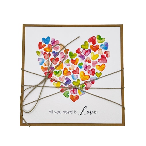 Wyjątkowa kartka walentynkowa - walentynka z sercem