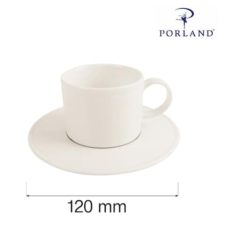 Spodek Porland Line 120 mm kremowy, porcelanowy, elegancki