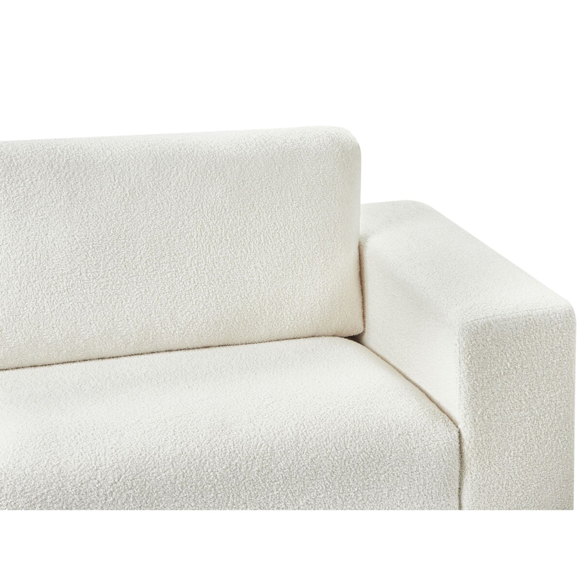 Sofa boucle 3-osobowa złamana biel NIVALA