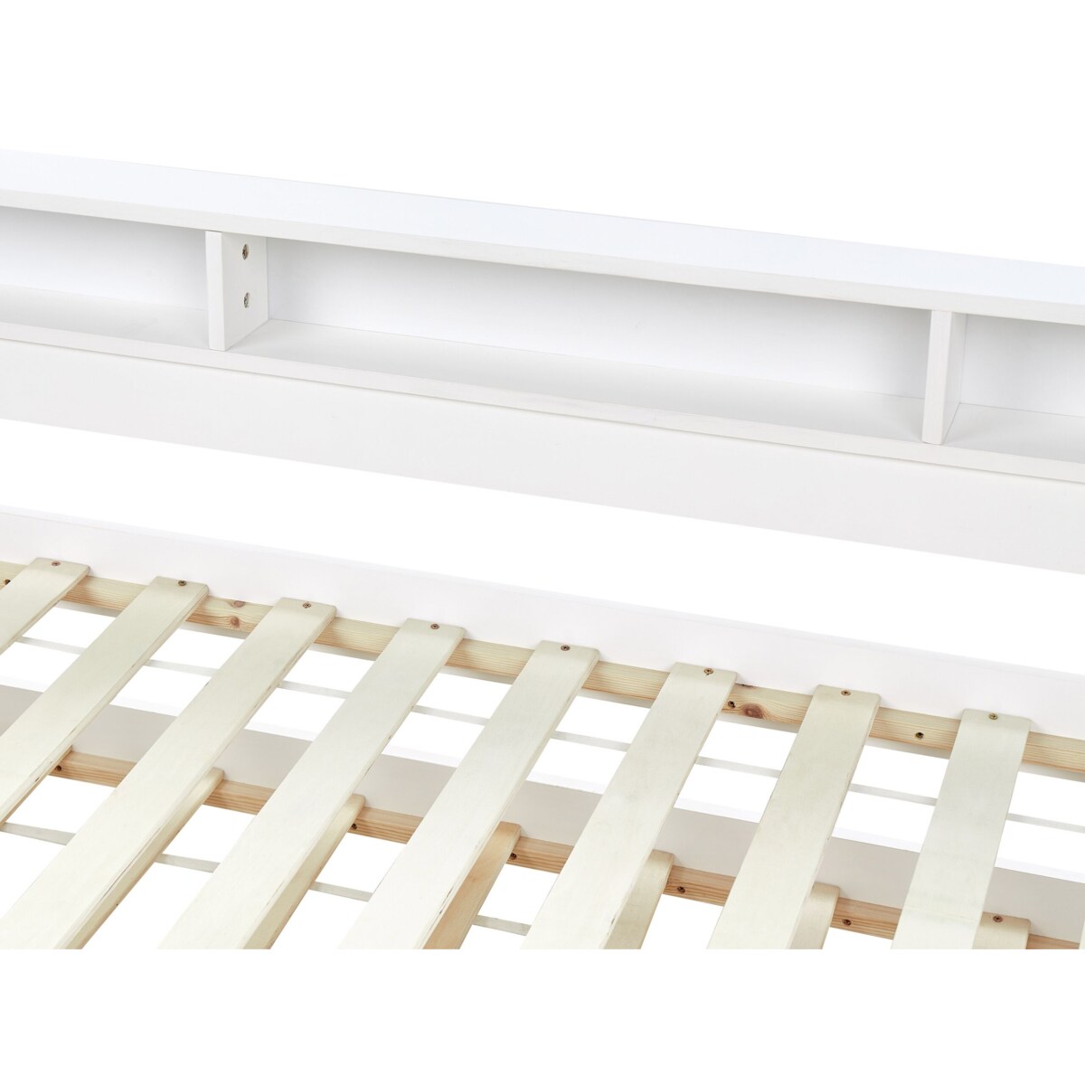 Łóżko wysuwane drewniane 90 x 200 cm białe EDERN