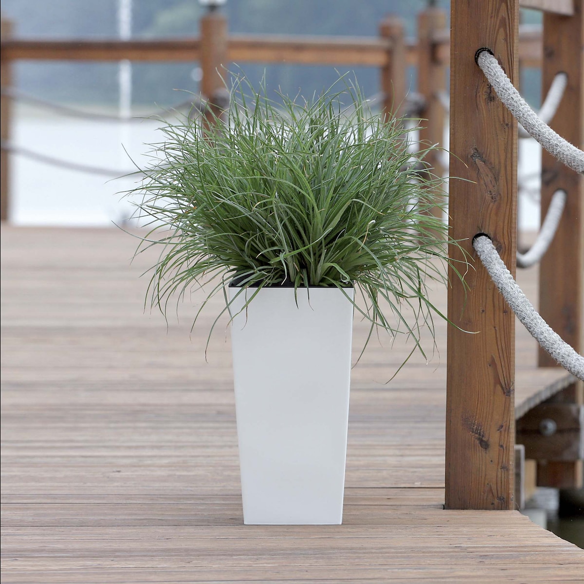 Doniczka Donica Ogrodowa Duża Kwadratowa Urbi Square + Wkład 61 Cm