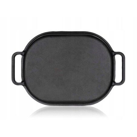 BRYTFANKA CZARNA ŻELIWNA duża do pieczenia 7 L podwójna z żeliwa garnek