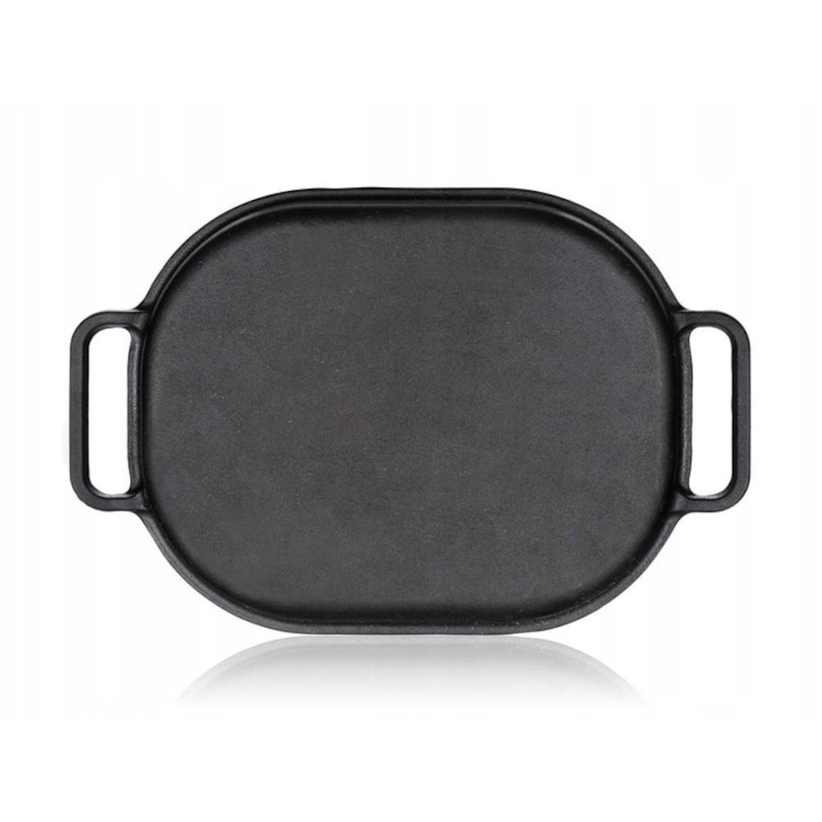 BRYTFANKA CZARNA ŻELIWNA duża do pieczenia 7 L podwójna z żeliwa garnek