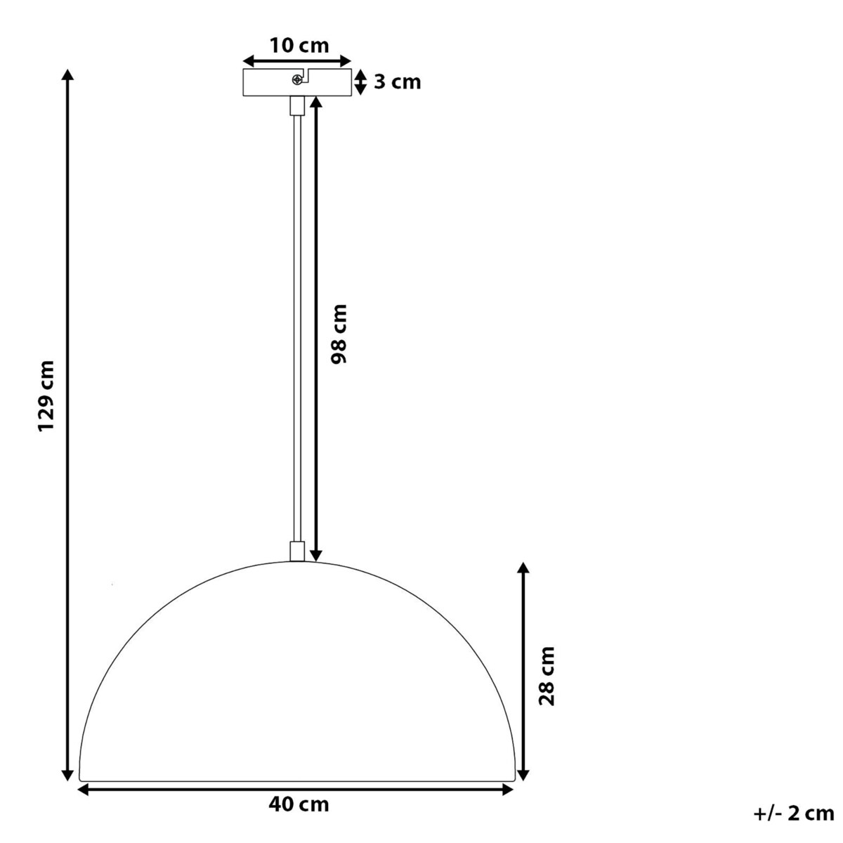 Lampa wisząca CETINA Metal Czarny