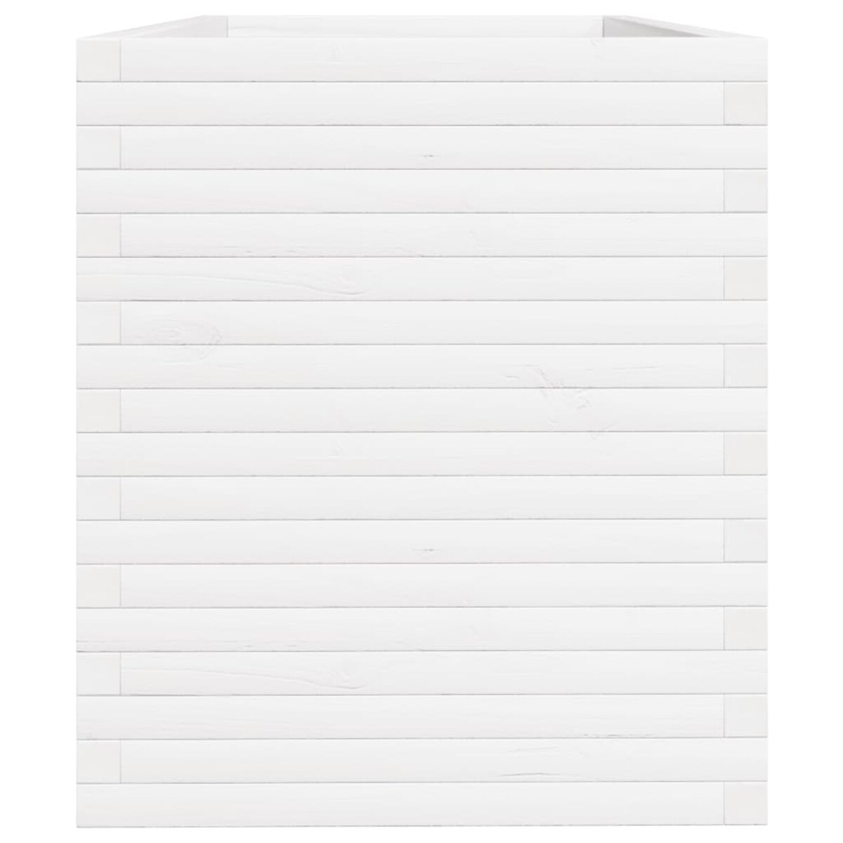 vidaXL Donica ogrodowa, biała, 110x60x68,5 cm, lite drewno sosnowe